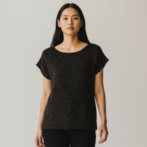 A.P.C. PARIS Black Speckled Knit Sweater